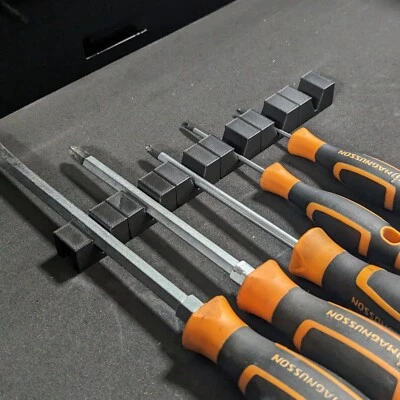Magnetic Screwdriver Holder - Mechanic Toolbox Drawer Organiser