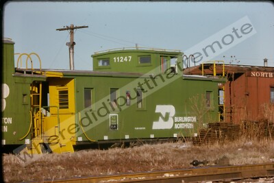 #ad #ad Original Slide Burlington Northern BN 11247 Caboose Ex GN Eola ILL 11 1974 EJ $18.16