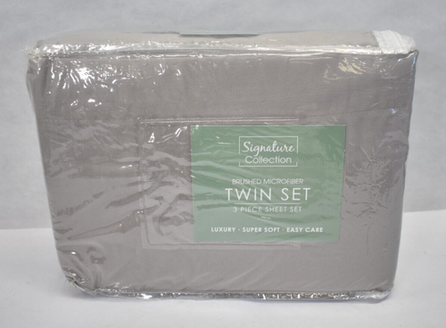 Sanders 3 Piece Sheet Set Twin Size Flint Gray Bedding Home Decor Microfiber - 第 1/5 張圖片