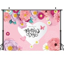 7x5ft Happy Mother's Day Backdrop Mother's Day Floral Background Mother's