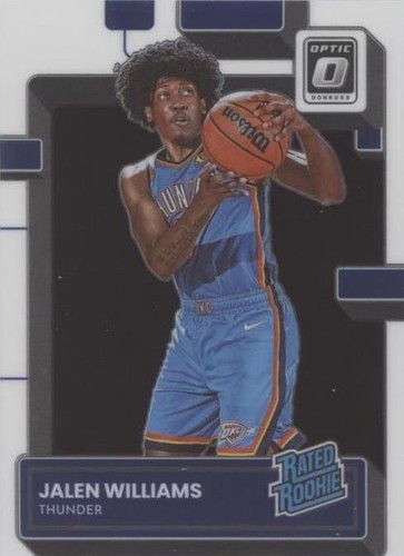 2022-23 DONRUSS OPTIC JALEN WILLIAMS ROOKIE SIGNATURE SERIES AUTO 
