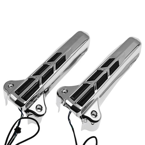 Front Lower Fork Leg Cover Red LED Light For Harley Electra Street Glide 14-23 - Picture 6 of 10