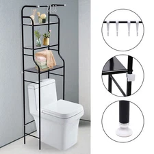 Over The Toilet Storage Rack 4-Tier Metal Bathroom Shelf Space Saver Organizer