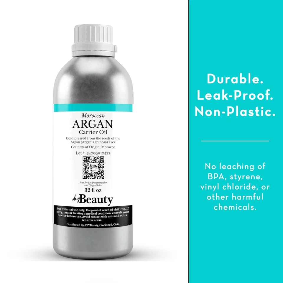 Aceite de argán a granel - Tamaño grande al por mayor - Prensado en frío, 100 % puro, aceite portador Foto 4 de 4