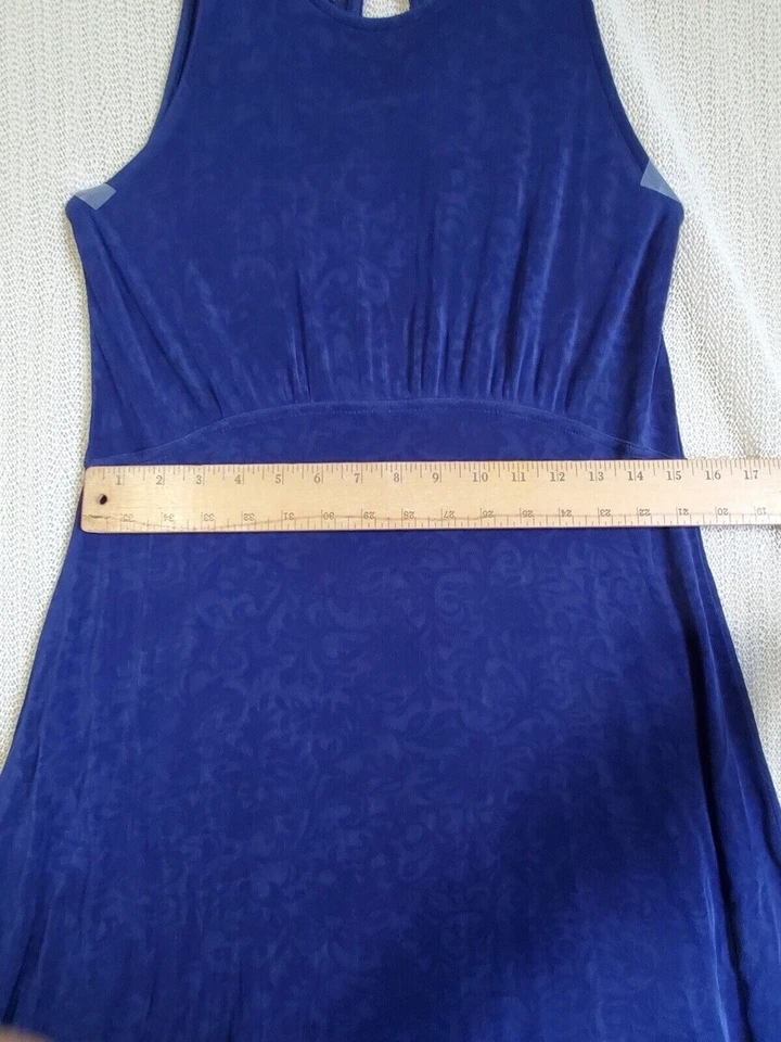 Vestido Free People Azul Dama Jane Slinky Encaje Espalda Abierta Talla Grande Cachicho Y2K Foto 4 de 4