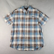Grizzly Mountain Shirt Mens Extra Large Blue Gray Plaid Outdoor Basic