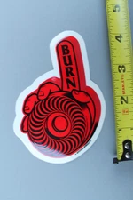 Spitfire Skateboard Wheels Red Burn Finger OG SF2A Vintage Skateboarding STICKER