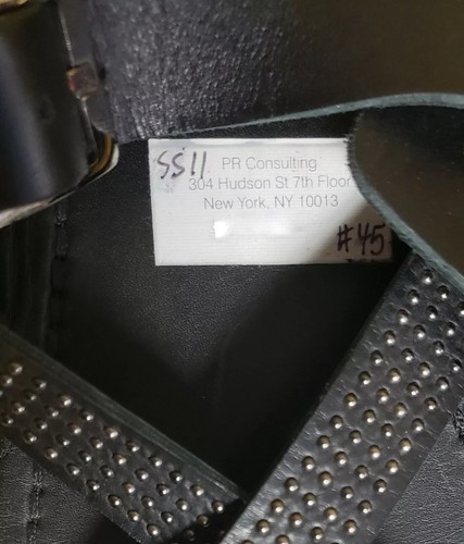 Sandali Versace S/S 2011 Look # 45 in pelle nera con borchie argento 44-11 - Foto 5 di 5