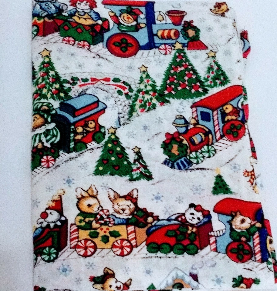 Tela de acolchado Navidad 5 yardas algodón vacaciones muñeco de nieve gatitos trineo de Santa A4 Foto 3 de 4