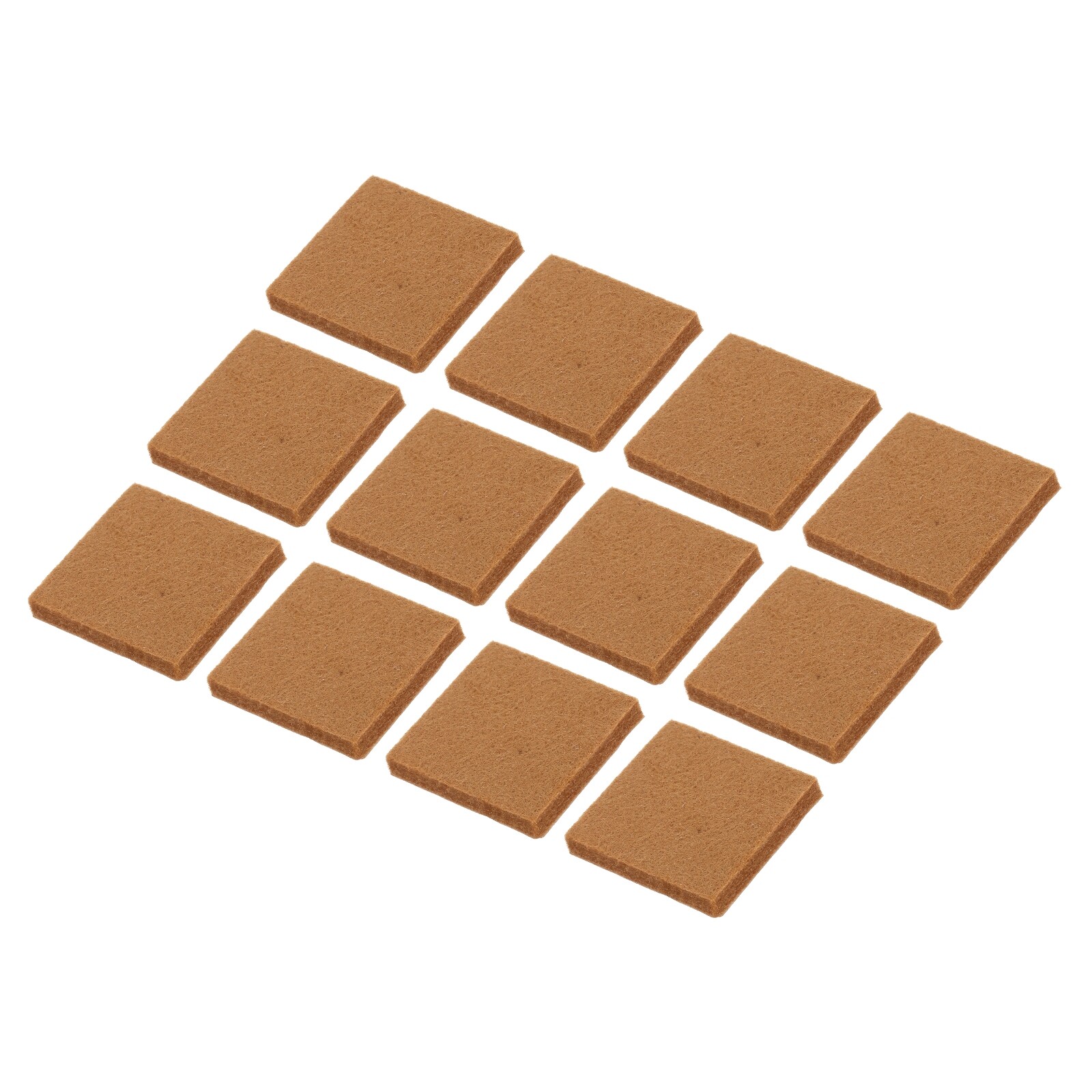 24pcs Square Felt Furniture Pads, 1.6x1.6 Inch for Furniture Hard Floor, Brown