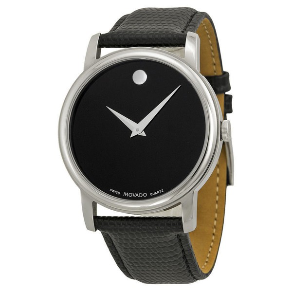 movado men's 2100002 museum black stainless steel watch