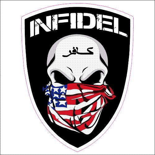 Infidel Skull Bandanna Printed Vinyl Decal / Sticker 2(TWO) Pack eBay