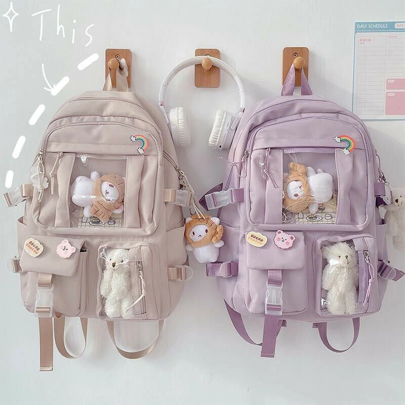 Cute Kawaii Small Sling Bag with cute Bag pins