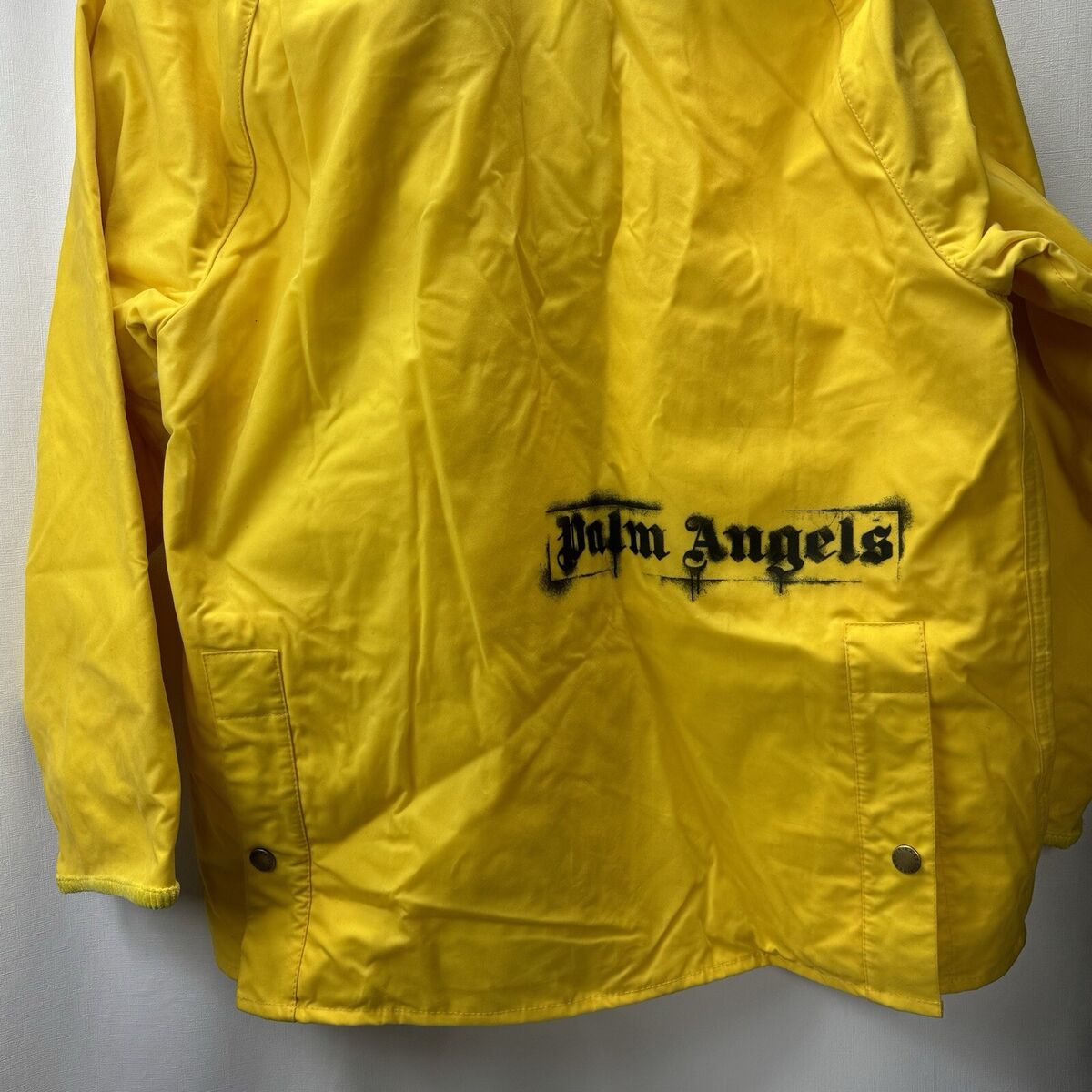 PALM ANGELS X BARBOUR BEDALE SPRAY LOGO WAX JACKET: UNISEX PALM ANGELS X BARBOUR BEDALE SPRAY LOGO WAX JACKET: UNISEX