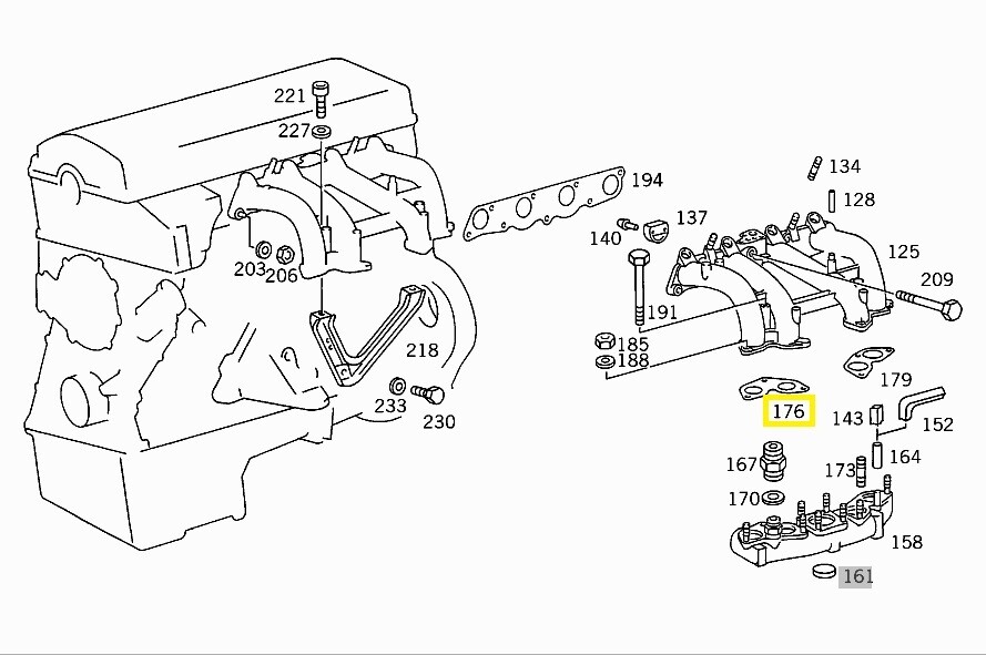A1021413880 MERCEDES M102 INTAKE MANIFOLD GASKET GENUINE NEW | eBay 