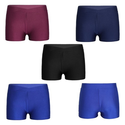 Girls Sportswear Gym Bottom Solid Color Shorts Comfortable Costume Dance Kids - Picture 3 of 62