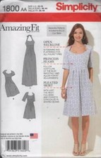 1800 SIMPLICITY AMAZING FIT MISSES/WOMEN'S DRESS W/VARIATIONS SZ 10-18