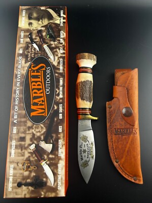 MARBLE'S Marble Plus KNIFE CLUB 2007 Sport Stag 1 of 115 with Box & Sheath - USA