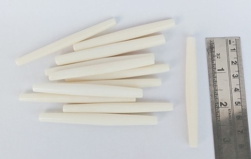 10 piezas de cuentas de pipa de pelo genuino de hueso blanco y antiguo de 3" ... - Imagen 8 de 11