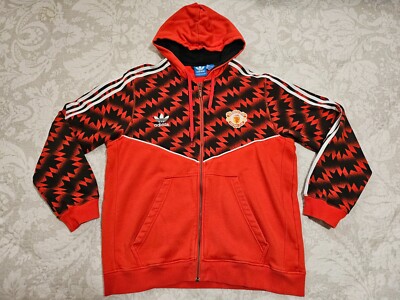Manchester United Retro Adidas Originals Zip Hoodie Sweater 2015