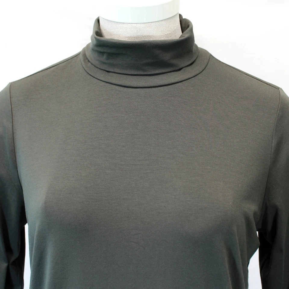 Blusa Camiseta Top Eileen Fisher Plus Hiedra Jersey Cuello Tortuga Manga Larga 2X Foto 4 de 4