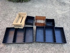Vintage Cassette Holder Tape Case Plastic Storage Tdk Ampex Musicmate Cabinet