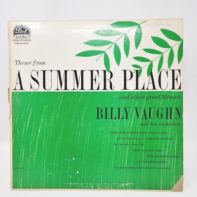 Billy Vaughn & His Orchestra Theme From A Summer Place 33 RPM Ultra HF DLP-3276
