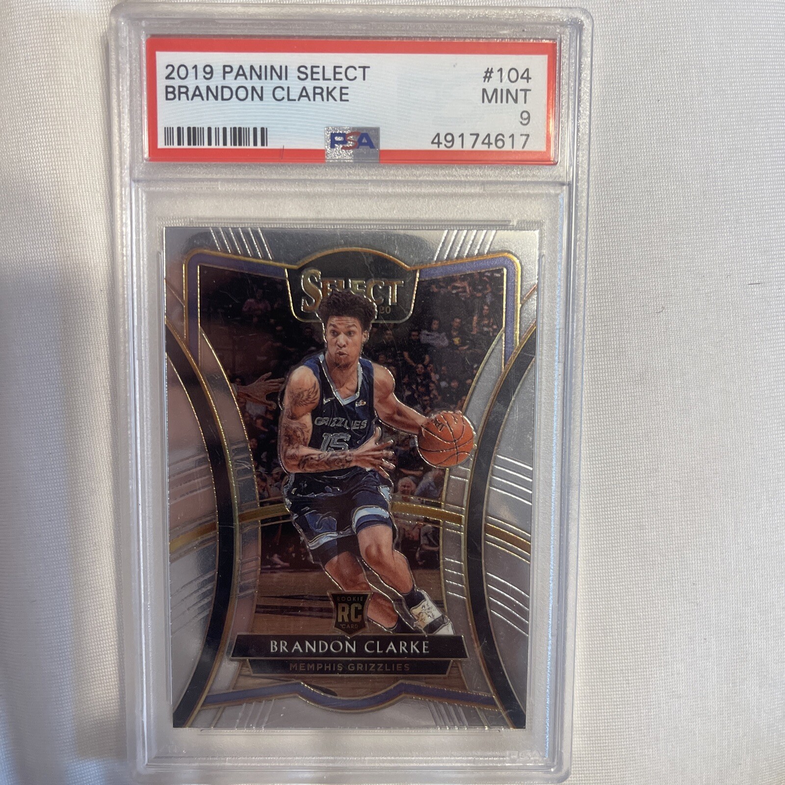 2019-20 Panini Select - Premier Level Silver Prizm #104 Brandon Clarke (RC)