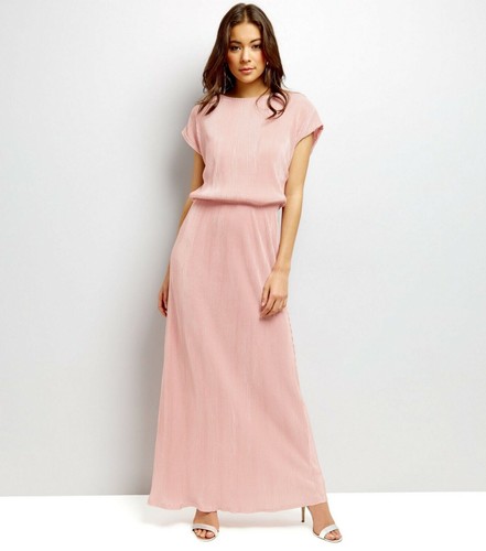 Mela Womens Pink Short Sleeve Maxi 