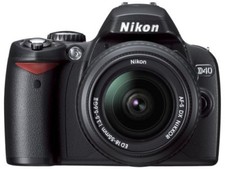 Nikon Digital SLR Camera 6.1 MP D40 Lens Kit Black D40BLK