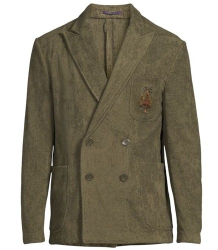 Chaqueta Blazer de Doble Pecho Purple Label Ralph Lauren Luxe Terry Royal King - Imagen 13 de 16