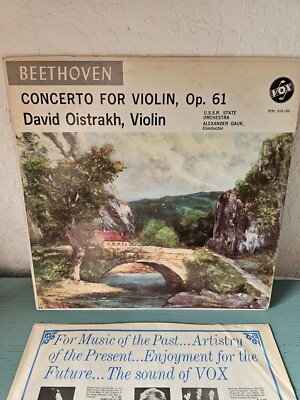 BEETHOVEN – Violin Concerto, Op.61 レコード Vintage Vox Beethoven Concerto For Violin, Op. 61 Vinyl Record | eBay