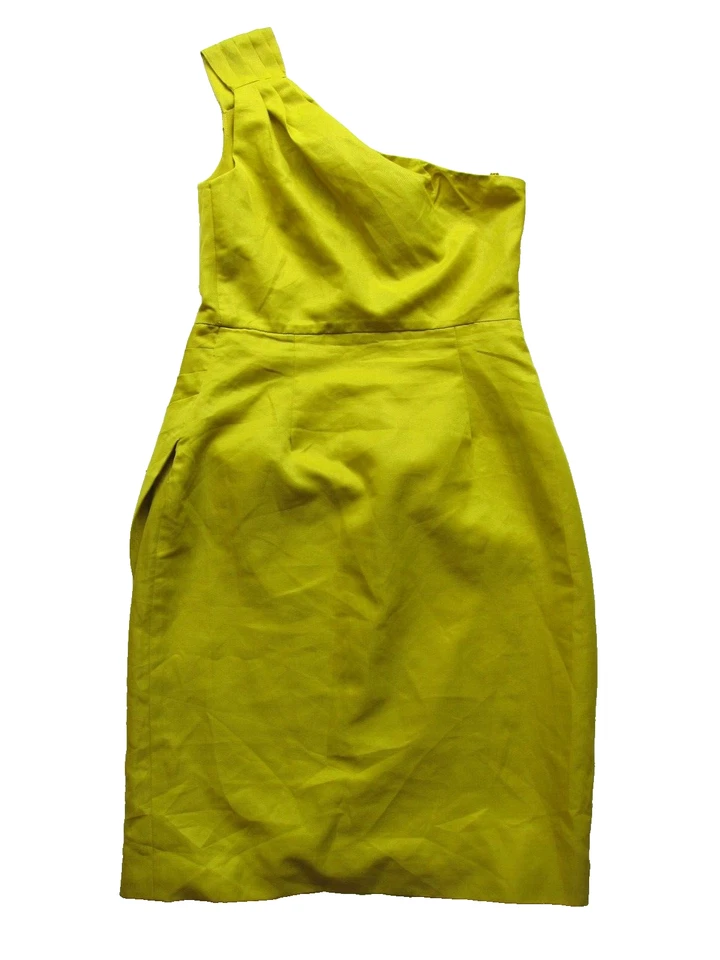 Vestido Matthew Williamson For Impulse amarillo fruncido con un hombro vaina 4 Foto 2 de 4