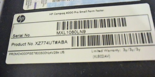 HP Compaq 4000 Pro Desktop (Intel Core 2 Duo 3.06GHz 4GB 250GB Win 10 Pro) - Picture 5 of 6