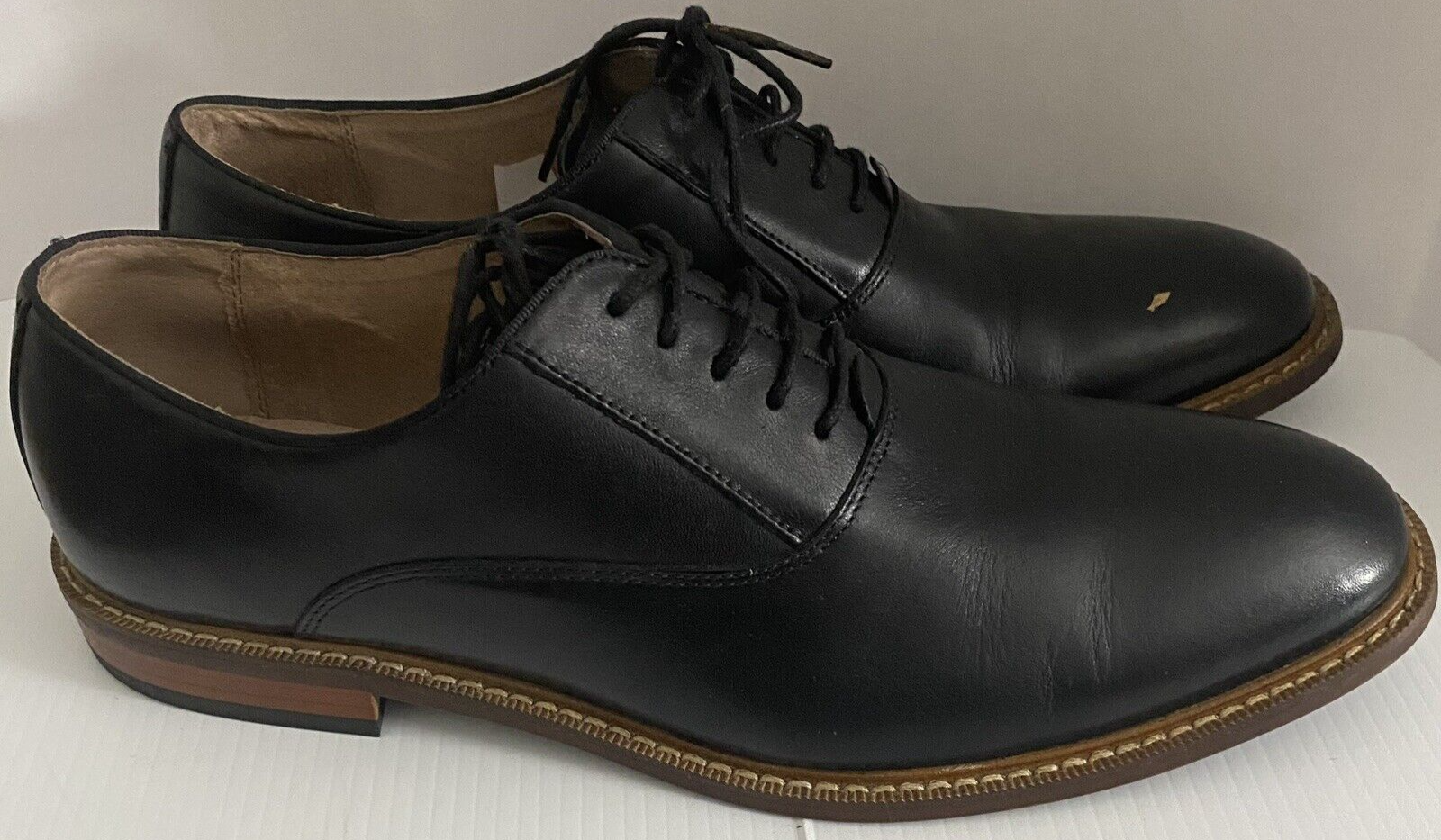 SAOLA Scarpe eleganti uomo Aston Grey Collection Leu nere Oxford taglia 9 5