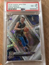 2018 Panini Spectra Luka Doncic White Sparkle RC PSA 8 Rookie
