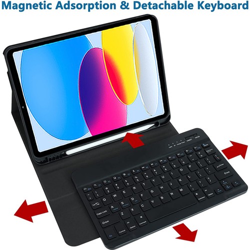 Bluetooth Keyboard Case Cover For iPad 5/6/7/8/9/10/11th Gen Air 3 4 5 6 Pro 11 - Picture 46 of 82