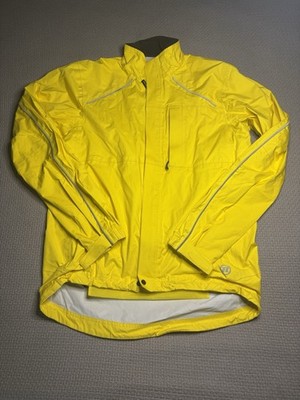 Novara Jacket Mens Size Medium Cycling Wind Rain Reflective Bike Rider Yellow