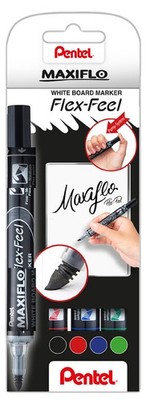 Pentel Whiteboardmarker Maxiflo Flex-Feel 4er Set
