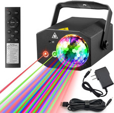 Party Lights Dj Disco Ball Light with Pattern Projection and Sound Activated, Bu