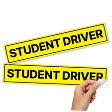 Non-Magnetic Student Driver Stickers - Removable Vinyl Decals for Cars  8