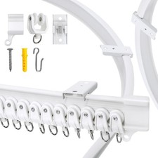 Flexible Bendable Curved Ceiling Curtain Track, 1 Meter3.3 ft for L, U, Circl...