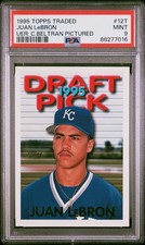 PSA 9 1995 Topps Traded & Rookies - Carlos Beltran, Juan LeBron #12T Error 