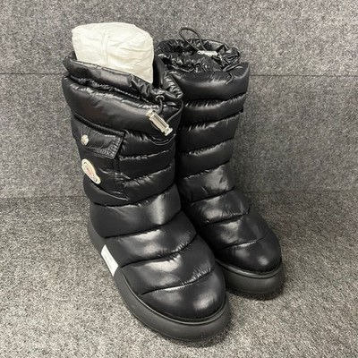 MONCLER Gaia Pocket Mid Snow Boots Women's Size US 7 Black
