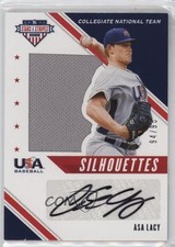 2020 USA Baseball Stars & Stripes Silhouettes Signatures 94/95 Asa Lacy Auto 0g4