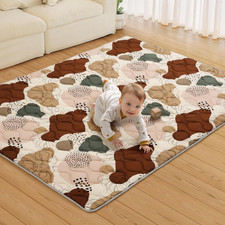 Extra Thick Baby Play Mat, 71x59 Inch Soft Foam, Washable, Boho Design