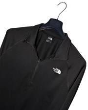 The North Face Men's FlashDry Quarter Zip Pullover Black Size L VGC 