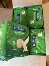 80 Ct Medline FitRight Ultra Adult Diapers X-Large, 56"-64", 4 packs of 20 (#6)