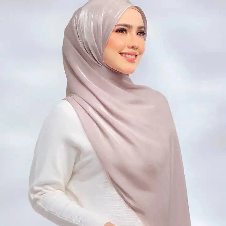 Hijab stile turbante, fascia per la testa con pieghe glitterate