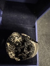 Swarovski Crystal And Silver Fizz Ring Size 55